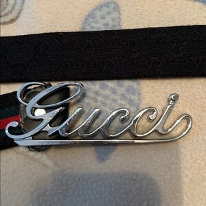 Gucci Black and Red Women's Belt